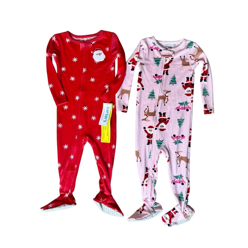 18 Mo - 2 PK Carter’s Christmas Velvety Soft Footed Jammies